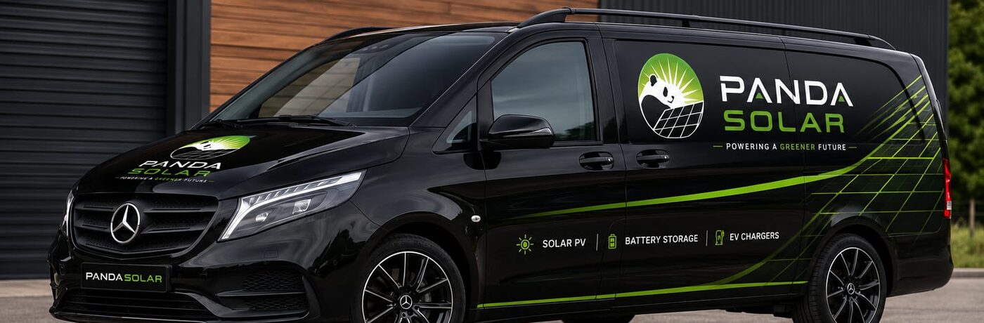 The liveried Panda Solar van