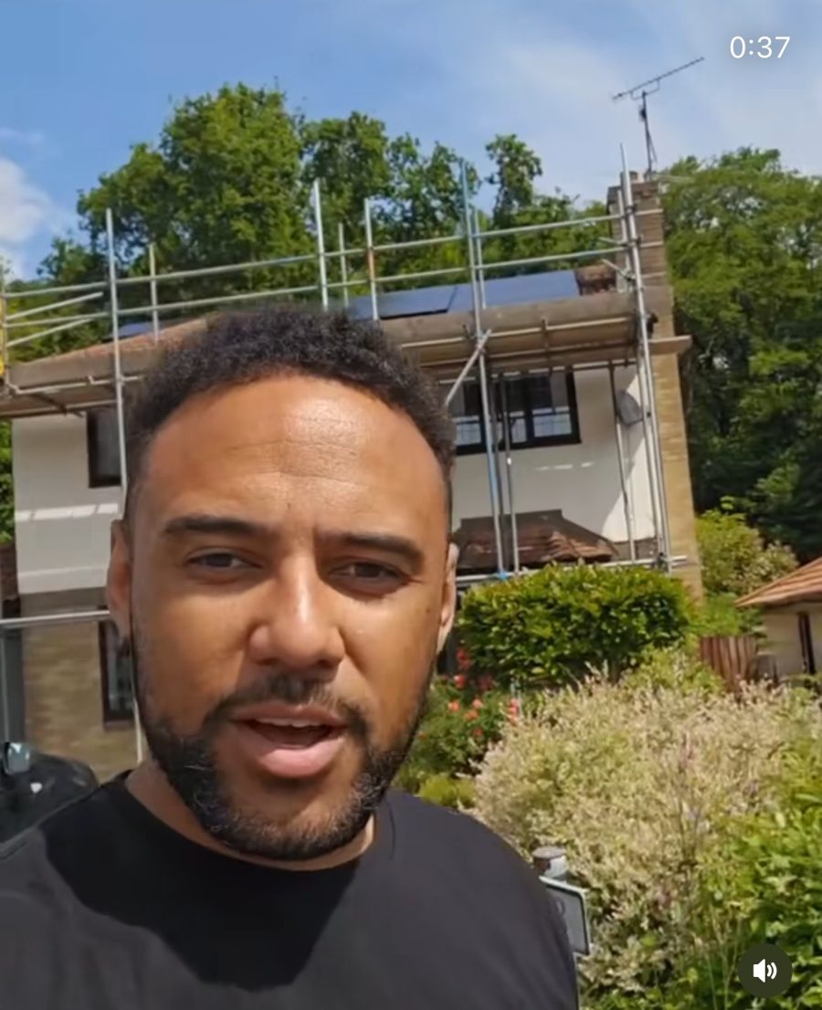 Solar Sean on site at a solar panel installation
